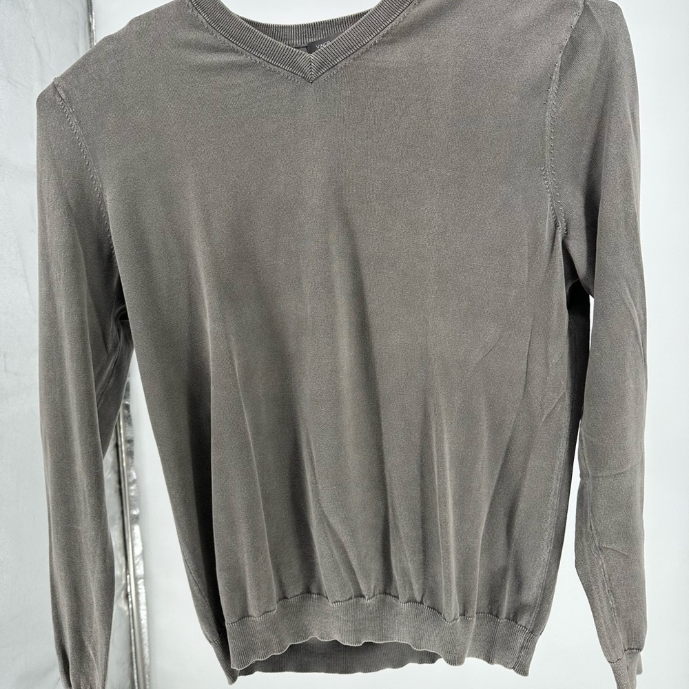 Vince Men's Charcoal V-Neck Sweater